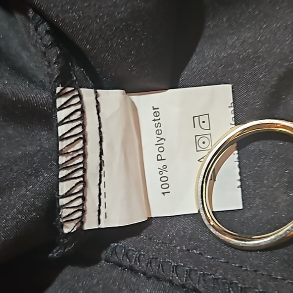 Shein | Black Swiss Dot Shift Dress - Picture 7 of 7